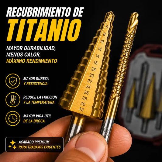 Set Brocas Escalonadas 6 piezas