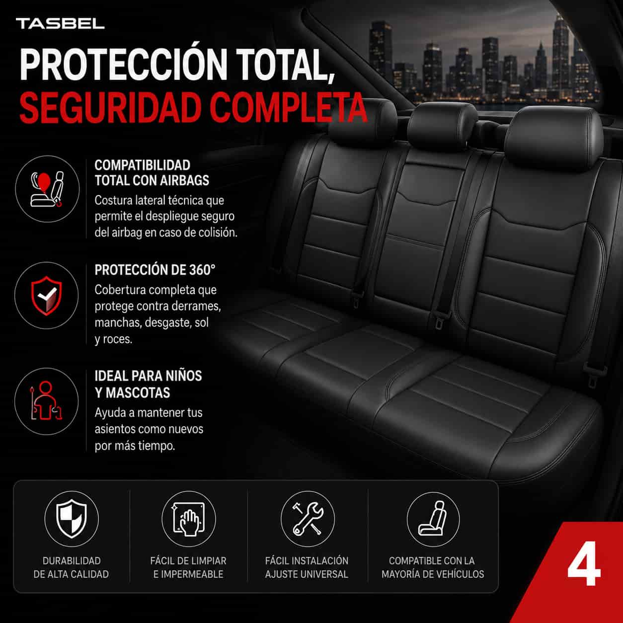Cubre Asientos Autos Ecocuero