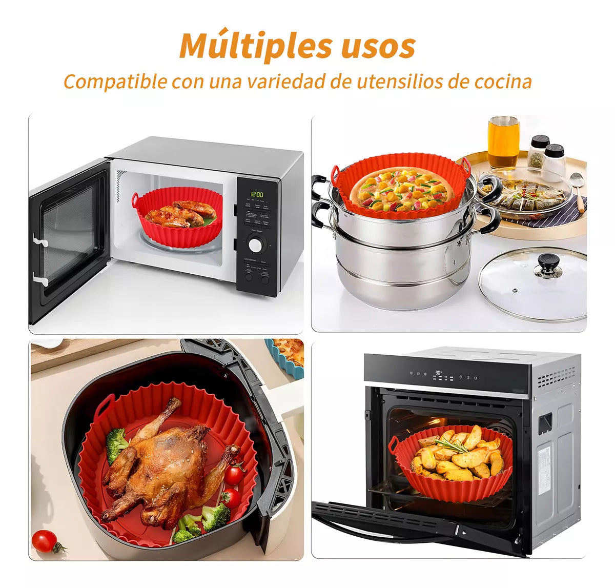 Kit de 6 moldes de silicona reutilizables QUICKBAKER PRO