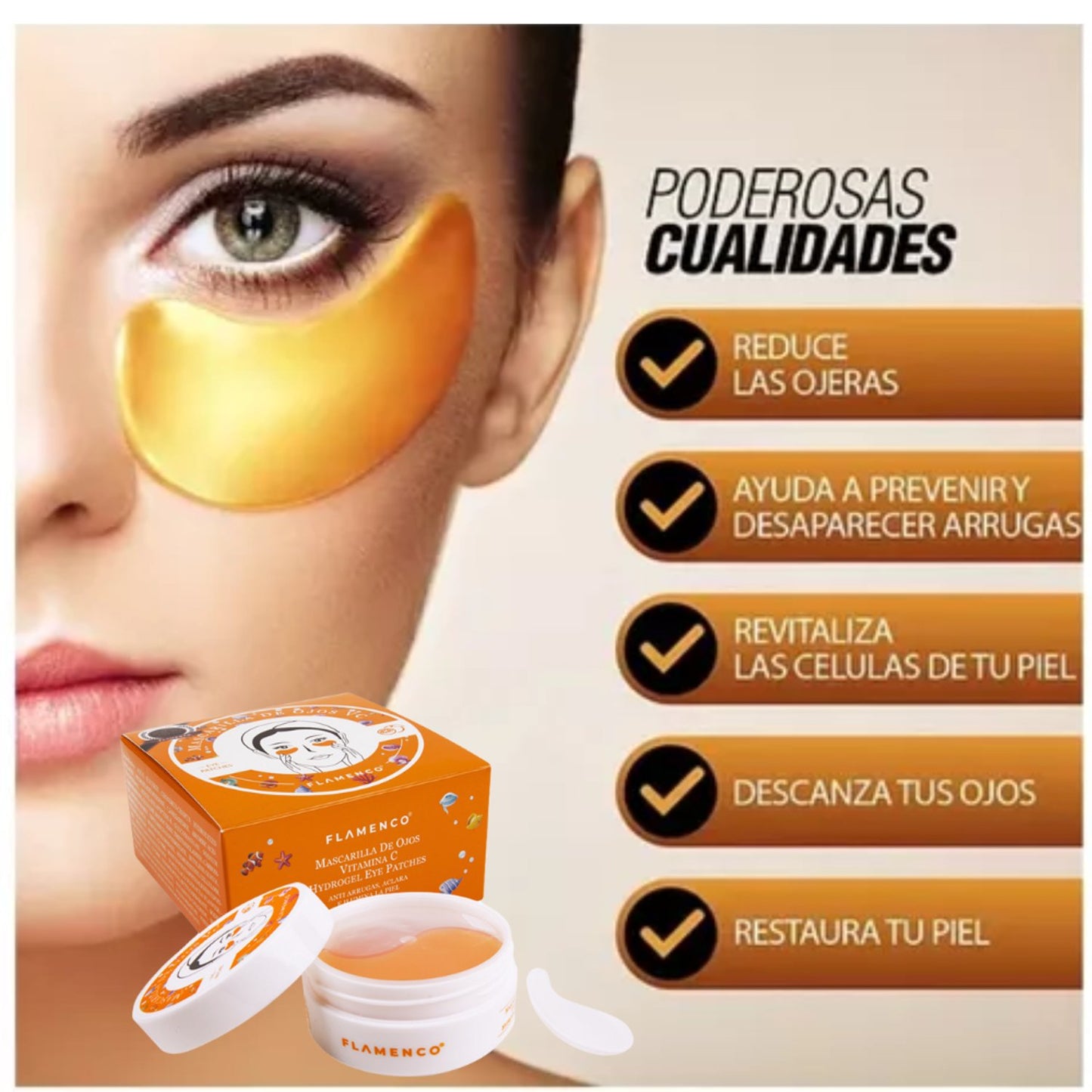 60 Parches Hidrogel Ojeras