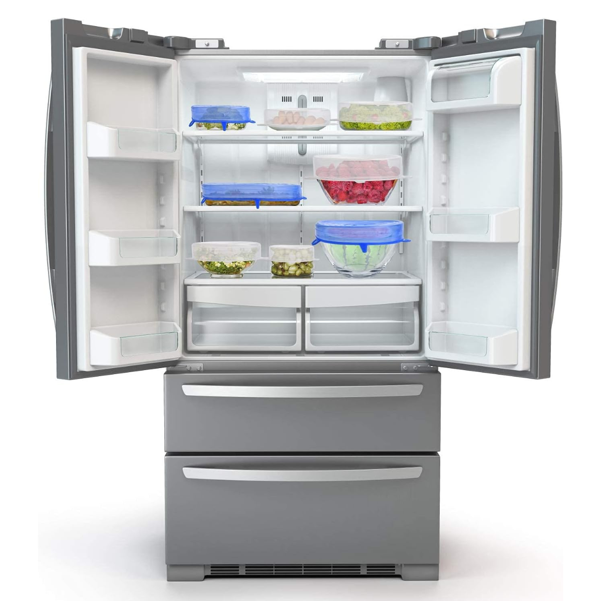 Juego de 6 Eco-Tapas Elásticas de Silicona Reutilizables