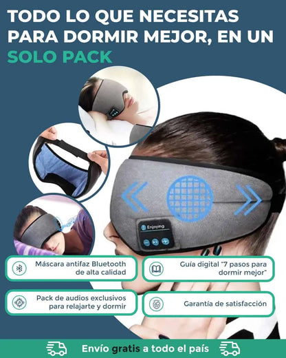 SmartSleep™ Antifaz Inteligente para Descansar 🛌 + 🎁Guía digital '7 pasos para Dormir Mejor'
