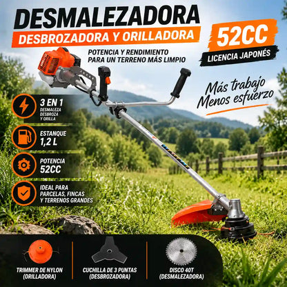 Desmalezadora Orilladora 3 en 1 🎁 incluye Discos y Arnés Profesional