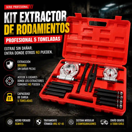 Kit Extractor Rodamientos Profesional 5 Toneladas ~ ¡Extraer sin dañar!