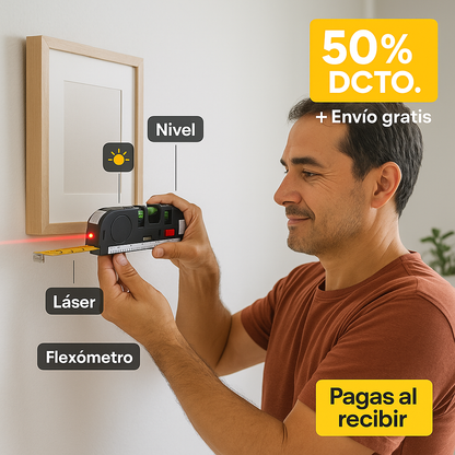 NivelExacto™ Cinta Métrica, Regla y Nivel Láser