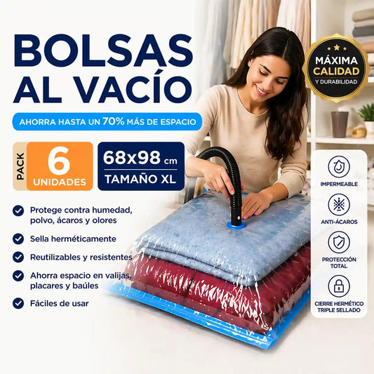 Pack 6 Bolsas al Vacio 68x98