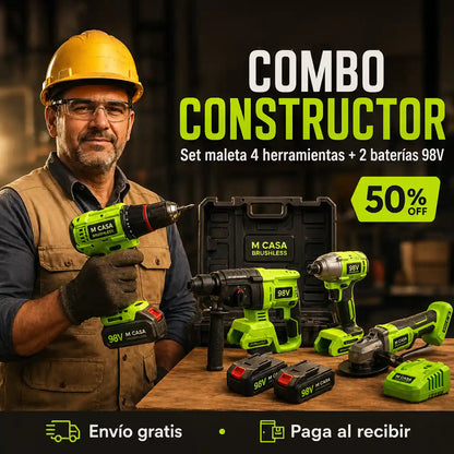 Set Maleta 4 Herramientas Brushless MCasa