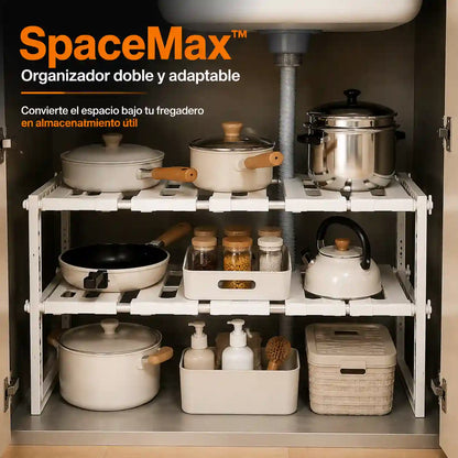 Organizador Doble Nivel Adaptable SpaceMax™
