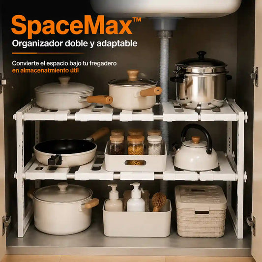Organizador Doble Nivel Adaptable SpaceMax™