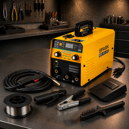 ⚙️ SOLDADORA INVERTER MIG + ARC + KIT COMPLETO 🧰 Todo lo que necesitas para soldar, en un solo equipo