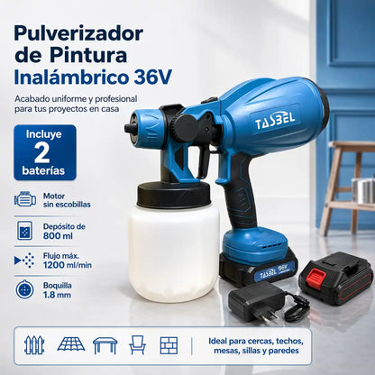 Pistola pintura inalámbrica Tasbel 2 baterías