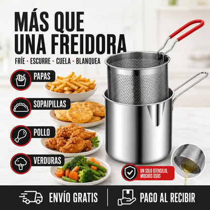 Olla acero 304 inoxidable para freír