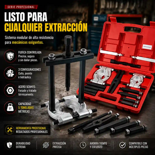 Kit Extractor Rodamientos Profesional 5 Toneladas ~ ¡Extraer sin dañar!