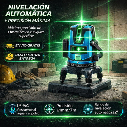 Nivel Láser Profesional de 5 Líneas 360º 🟢 La precisión no se negocia
