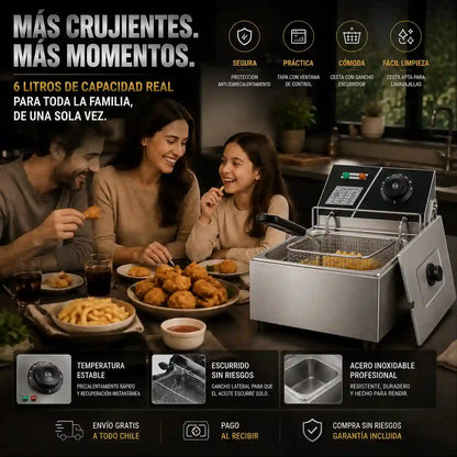 Freidora Eléctrica Profesional 6L ~ ¡Cocina sin límites!
