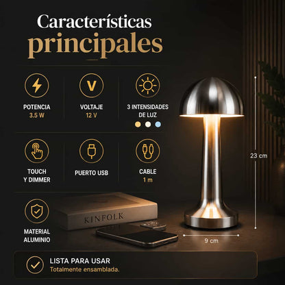 Lámpara Led Dome Gris