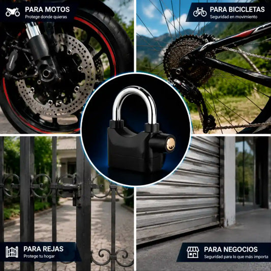 CANDADO CON ALARMA 110dB 🔒 MÁXIMA SEGURIDAD