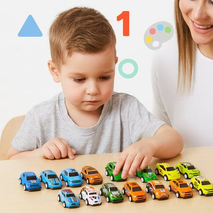 Maleta🐢 con 50 autitos de fricción🚗💨 + 2 Monster Trucks ✨ Diversión real, sin pantallas y llena de imaginación.