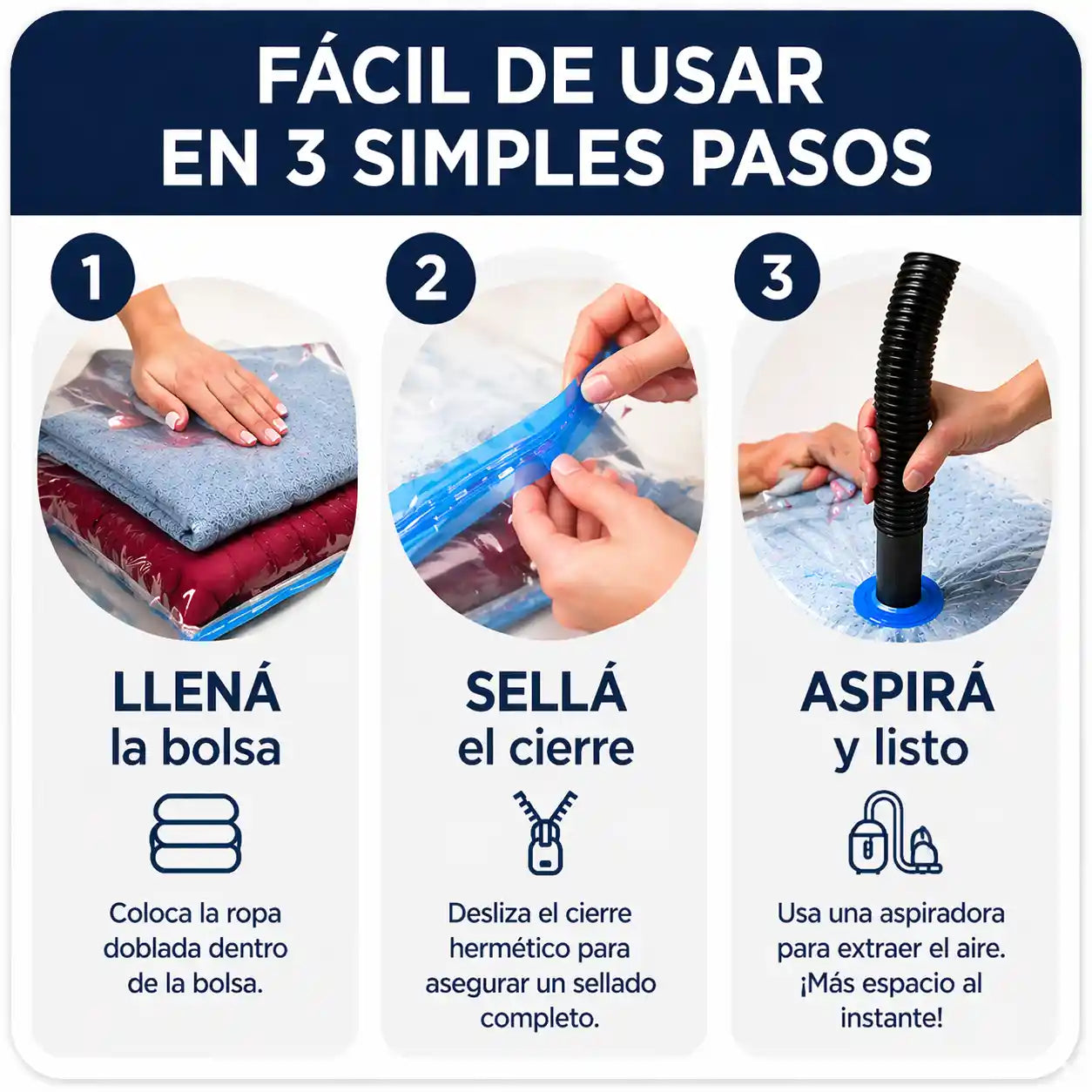 Pack 6 Bolsas al Vacio 68x98