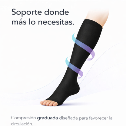 Medias Compresión con Cierre Unisex 3PARES (L/XL 39 a 43) ~ Compresión graduada con ajuste firme y cómodo!