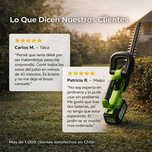 Cortasetos Inalámbrico M1 Mcasa 98V 2 Baterías