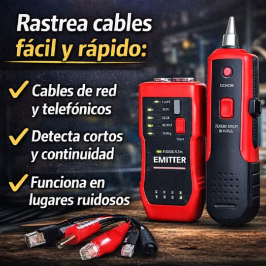 Tester Digital Rastreador Cables RJ45 Cat6 ~ ¡Encontrar el cable correcto, rápido y con seguridad!