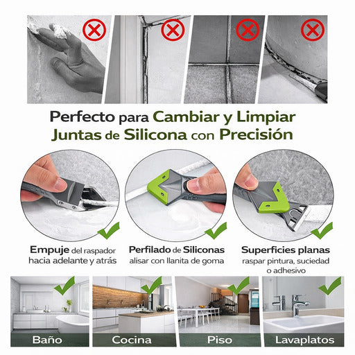 Raspador Sellador Silicona 5 en 1 ✅ La forma fácil de sellar como profesional