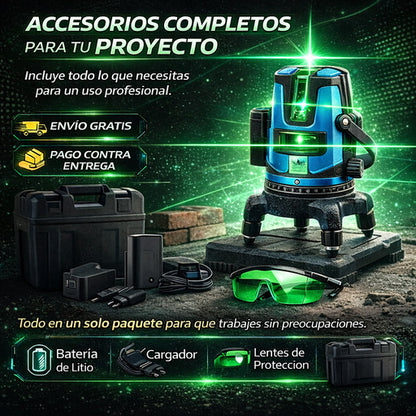 Nivel Láser Profesional de 5 Líneas 360º 🟢 La precisión no se negocia