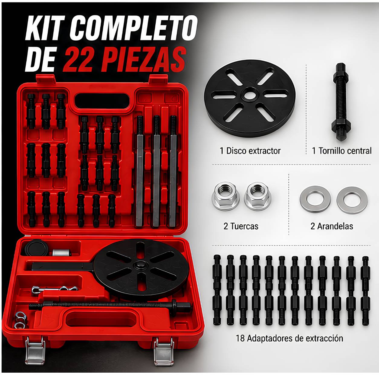 Kit Extractor de Rodamientos Profesional ~ Extrae como un profesional