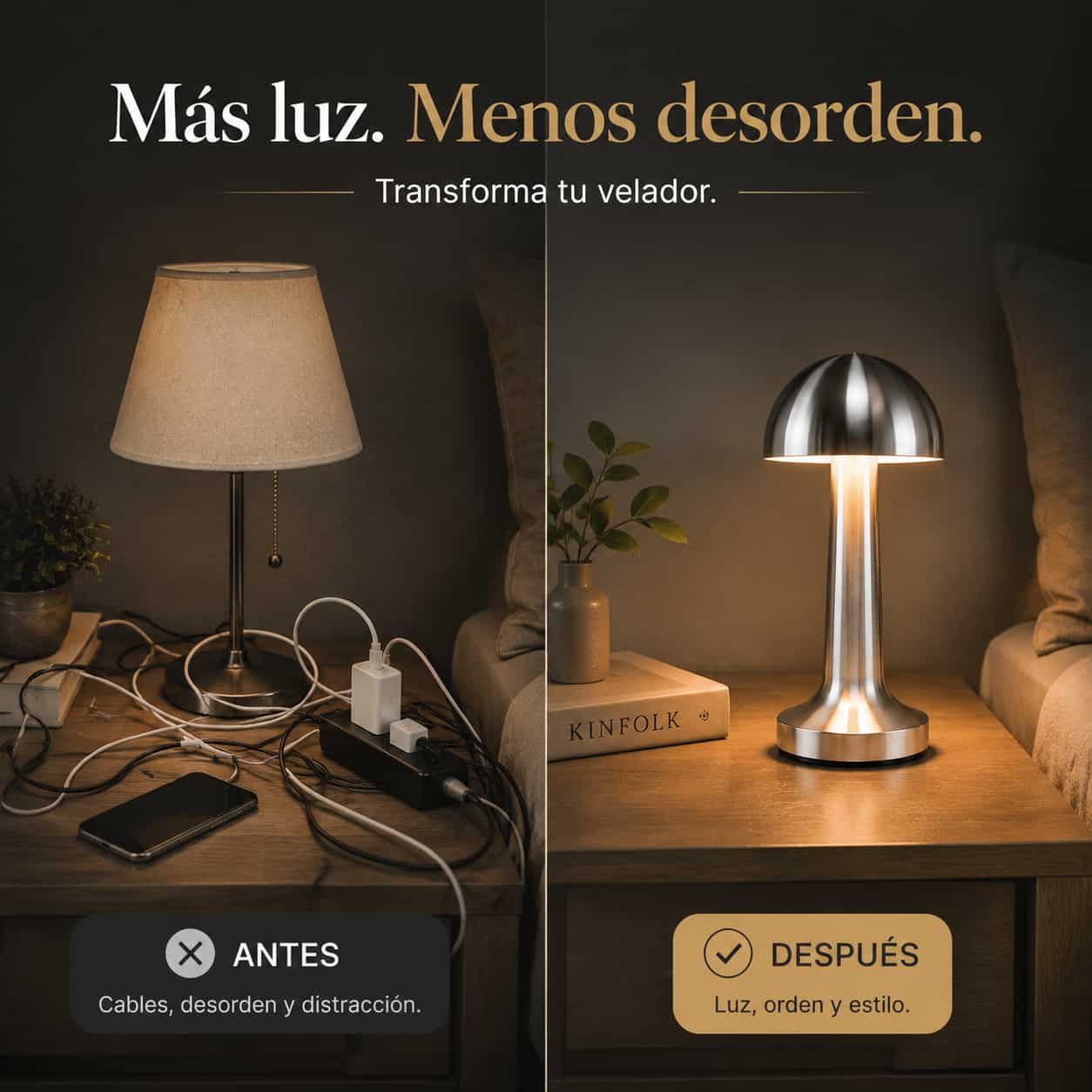 Lámpara Led Dome Gris