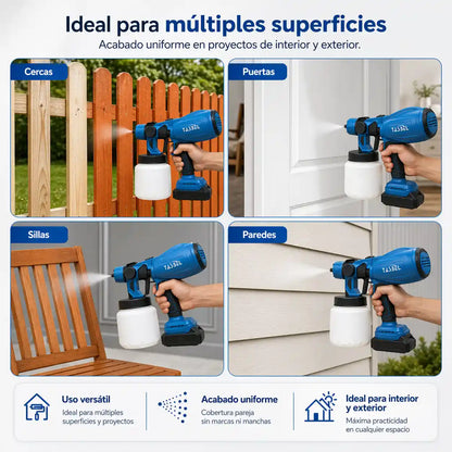 Pistola pintura inalámbrica Tasbel 2 baterías