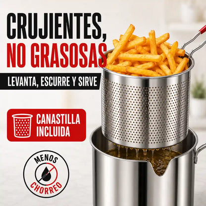 Olla acero 304 inoxidable para freír