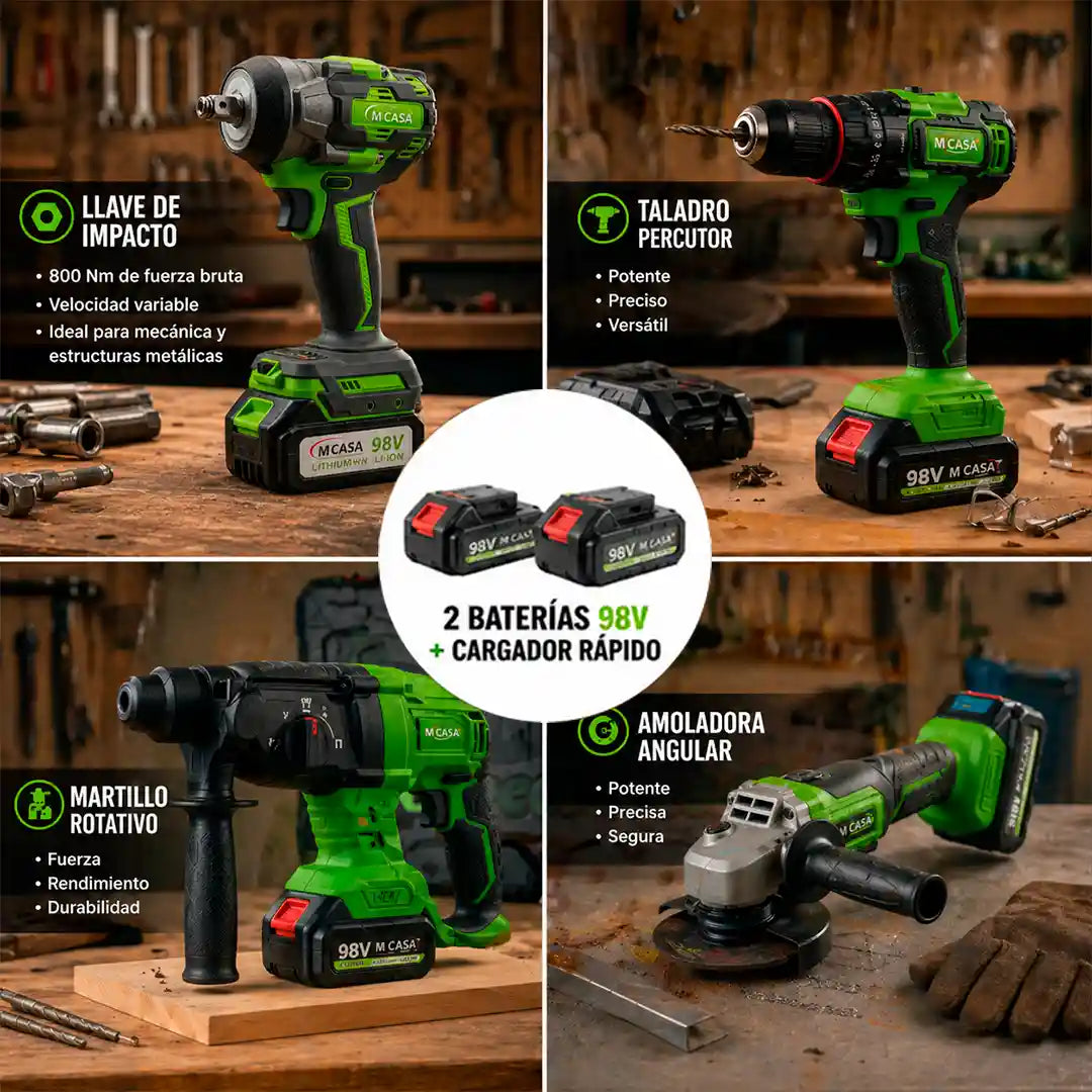 Set Maleta 4 Herramientas Brushless MCasa