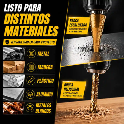 Set Brocas Escalonadas 6 piezas