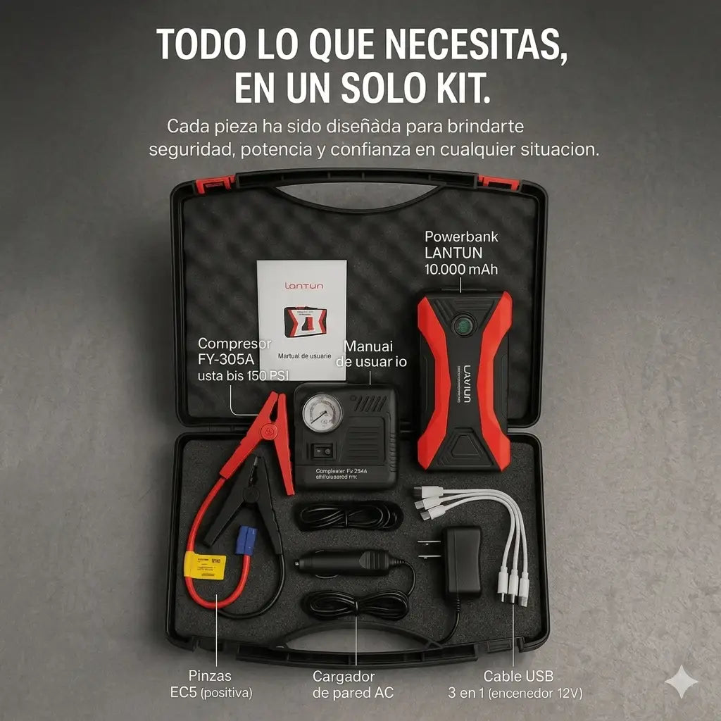Kit Rescate Auto 4 en 1