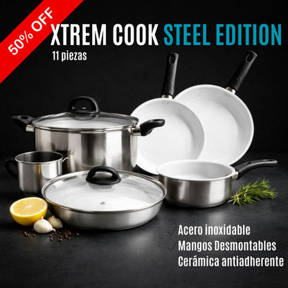 Set Xtrem Cook Acero Inoxidable 11 piezas™ — ¡Es hora de renovar tu cocina!