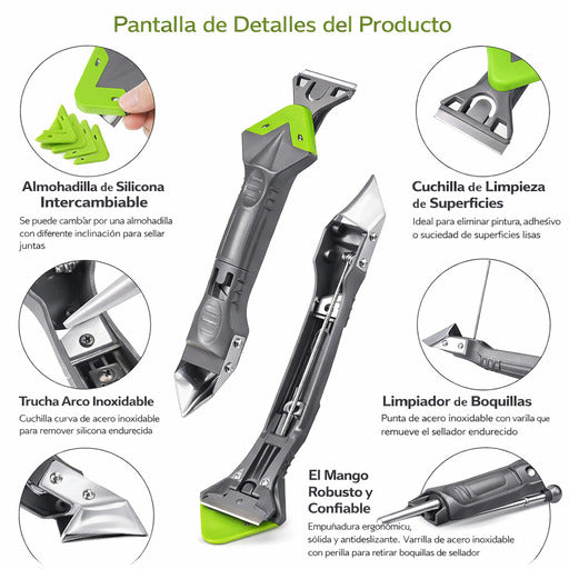 Raspador Sellador Silicona 5 en 1 ✅ La forma fácil de sellar como profesional