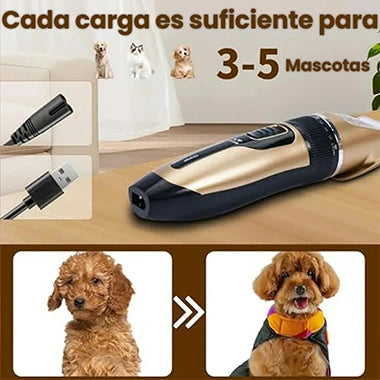 PetGroom™ –  Cortapelos Silencioso, Recargable y Profesional + 🎁Accesorios y Guía PDF de Regalo
