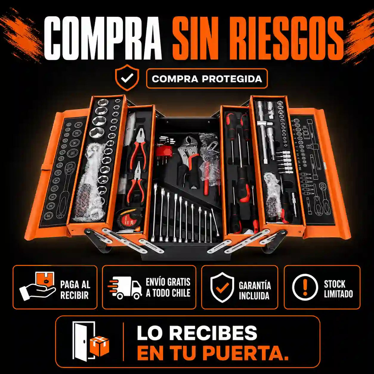Caja Herramientas 85 Piezas 5 Niveles