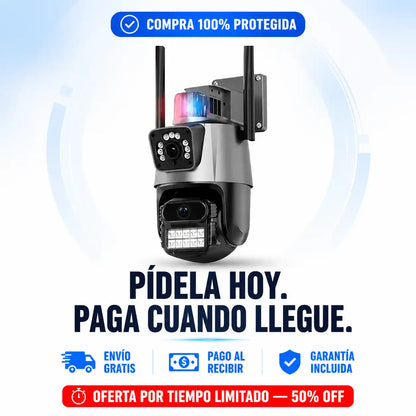 Cámara Seguridad Wifi Doble Lente Full HD  | Visión 360°