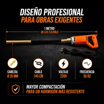 Vibrador Hormigon Cemento 800W Sonda 1m