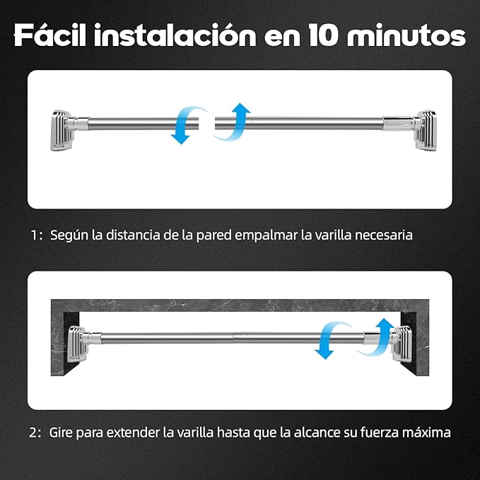 Barra Ajustable de Acero Inoxidable