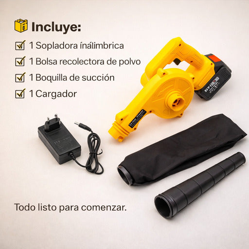 Soplador aspirador inalámbrico 2 en 1