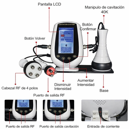 Máquina Cavitación 40K+Radiofrecuencia 3 en 1~Tú eliges cuándo realizar tu rutina de cuidado personal 💆‍♀️
