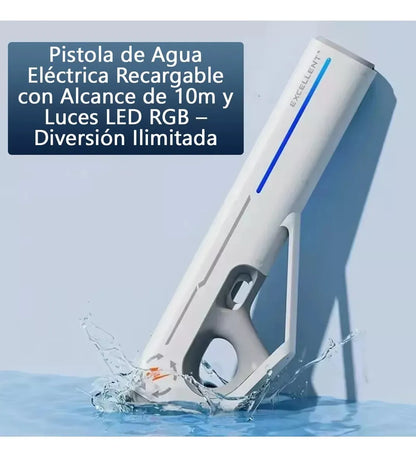 Pistola De Agua Blanca Potente Con Luces
