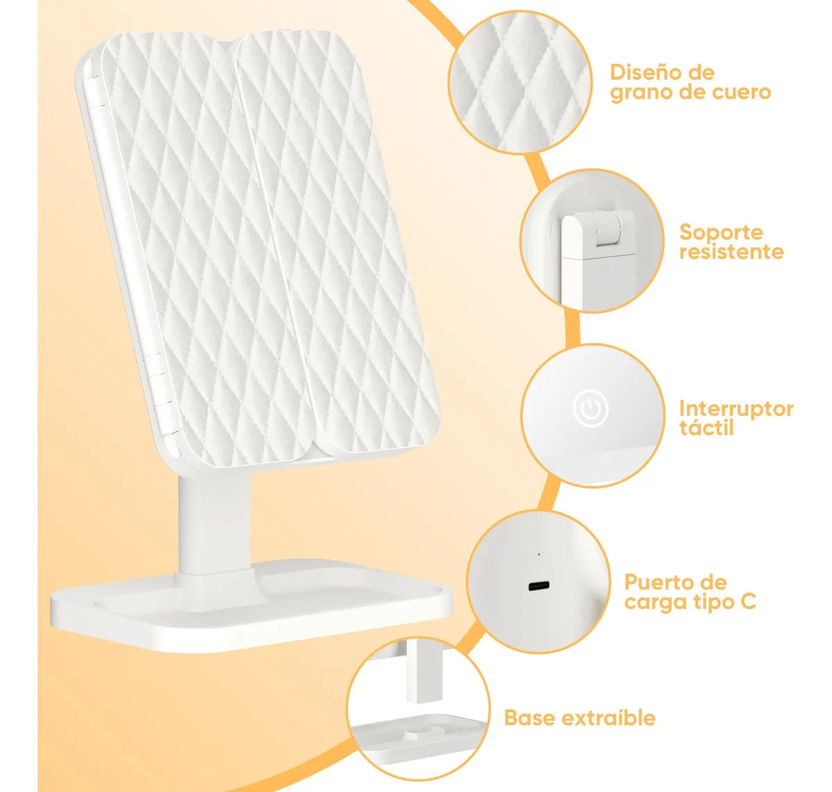 Espejo Led Triple LumiBelle ™  ¬ Para verte radiante en cualquier lugar 💄