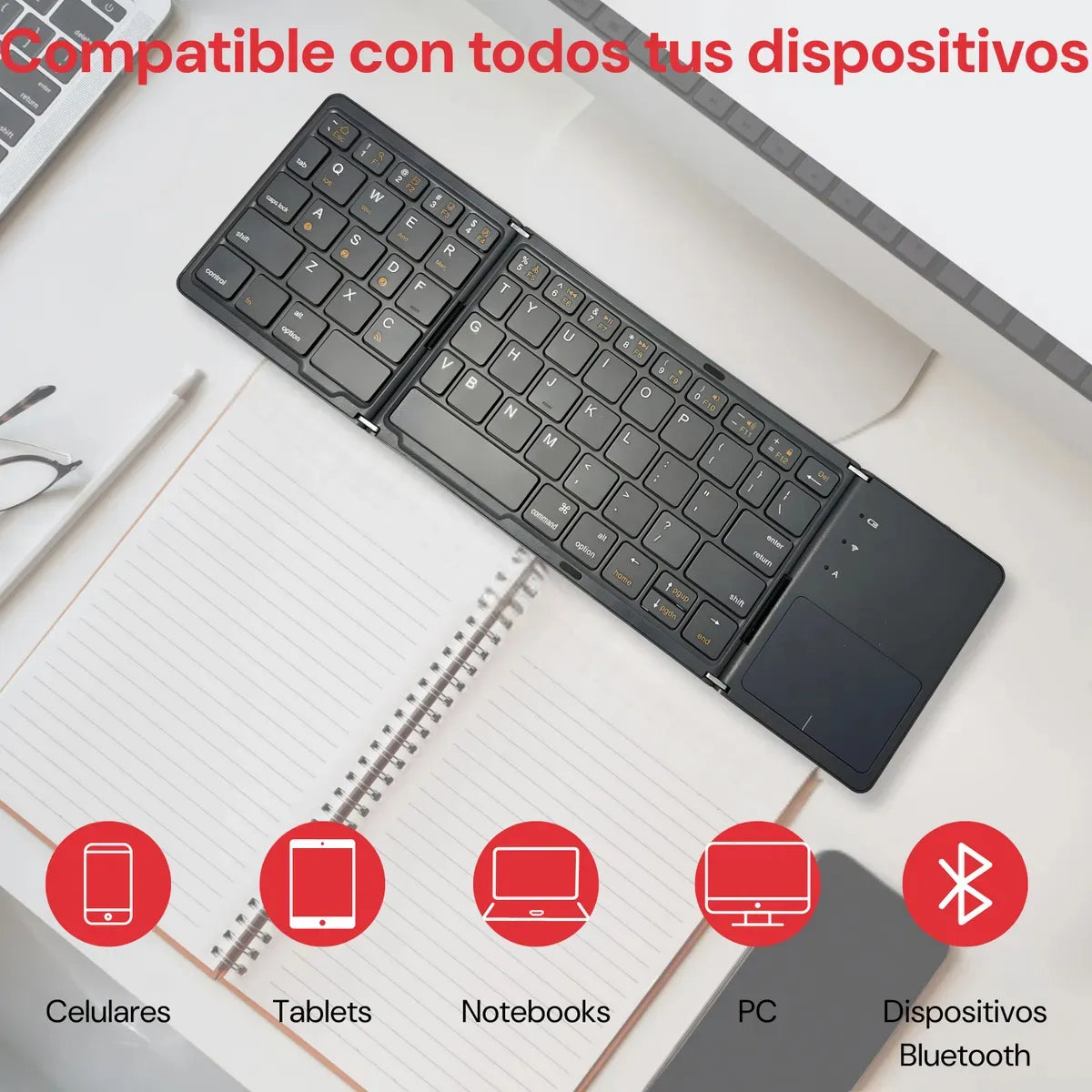 Teclado Plegable Bluetooth FlexKey™ – Trabajar sin límites, donde quieras!