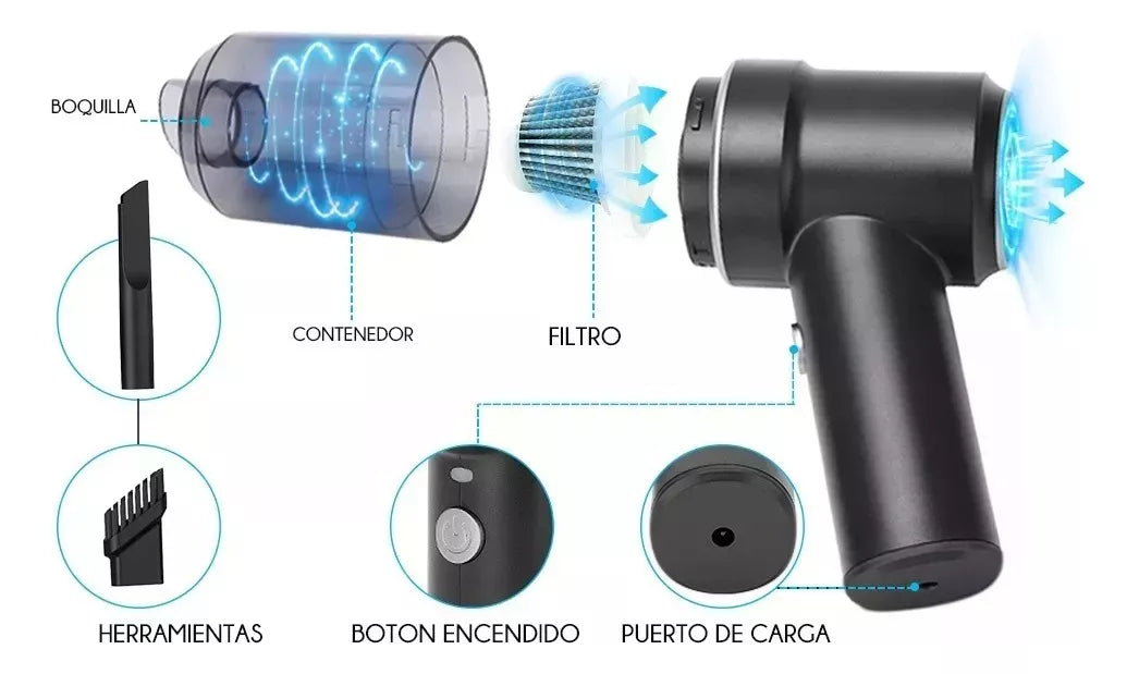 Aspiradora Inalámbrica Recargable USB
