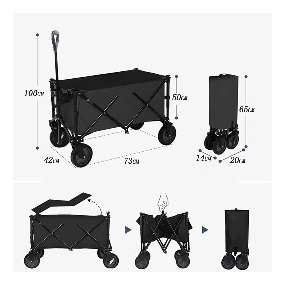 Carro Plegable Todo Terreno — El peso va en el carro… no en ti 🙌
