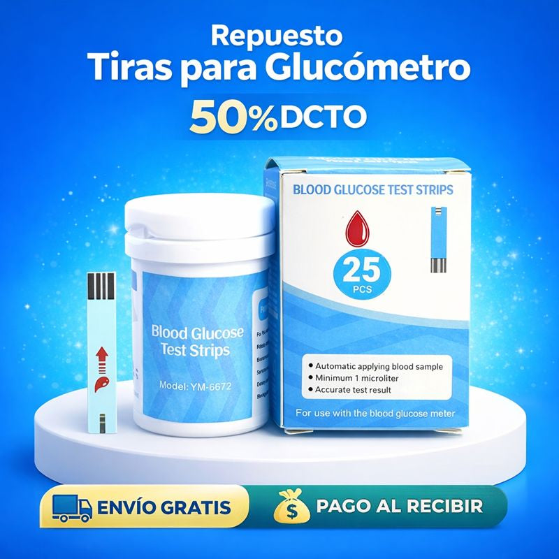 Tiras Reactivas Glucómetro ~ Ten el repuesto listo y sigue con tu día sin preocupaciones!